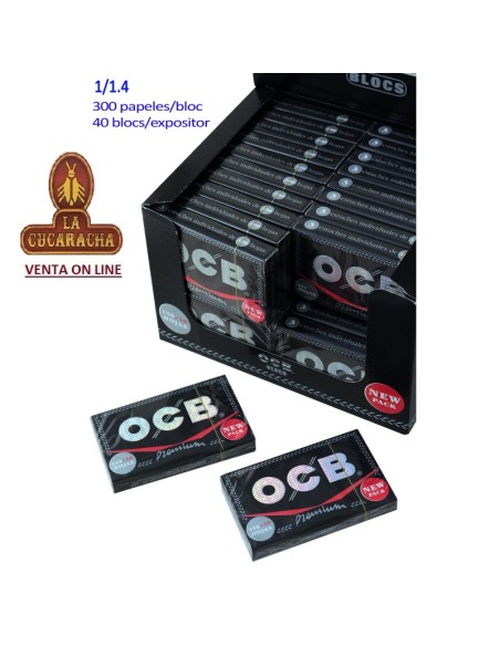 ocb PREMIUM-Caja 40 libros 300 hojas papel liar 78mm.