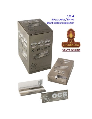ocb XPERT GRIS-2 Cajas 100 libros 50 hojas papel liar 78mm.
