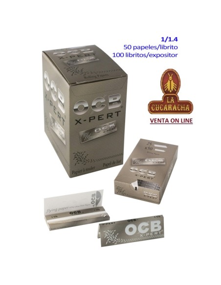 2 Cajas 100 libros 50 hojas papel liar OCB XPERT GRIS 78mm.