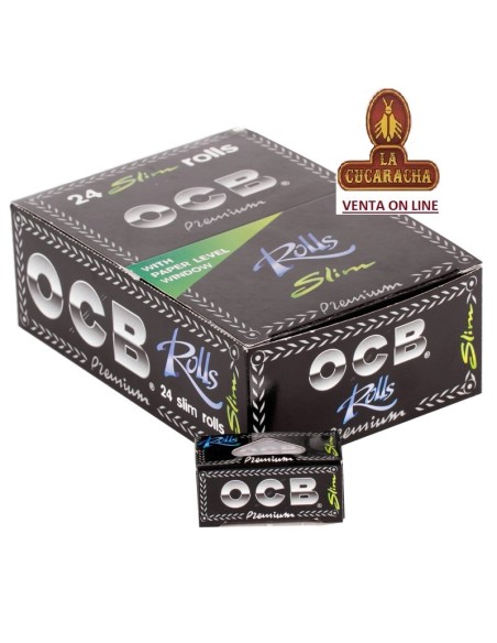 2 Cajas 24 rollos papel liar OCB PREMIUM Rolls slim.