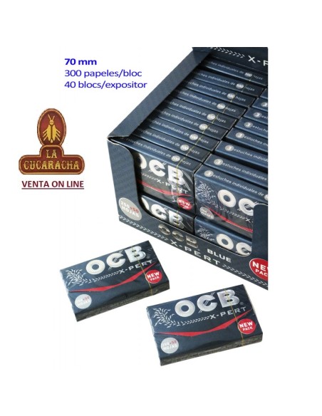 Caja 40 libros 300 hojas papel liar OCB XPERT 70mm.
