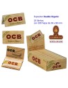 ocb ORGANIC HEMP-2 Cajas 25 libros 100 hojas papel liar 70mm. doble ventana.