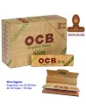 2 Cajas 32 libros 32 hojas papel liar OCB ORGANIC 110mm. mas 32 tips.