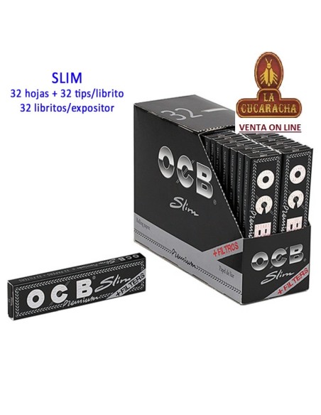 2 Cajas 32 libros 32 hojas papel liar OCB PREMIUM 110mm. mas 32 tips.