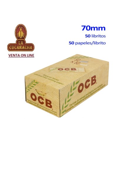 2 Cajas 50 libros 50 hojas papel liar OCB ORGANIC 70mm.