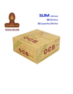 2 Cajas 50 libros 32 hojas papel liar OCB ORGANIC 110mm.