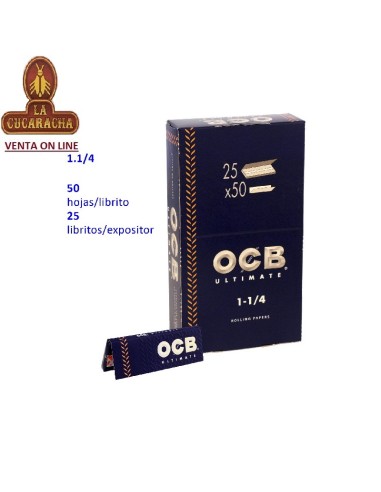 2 Cajas 25 libros 50 hojas papel liar OCB ULTIMATE 78mm.