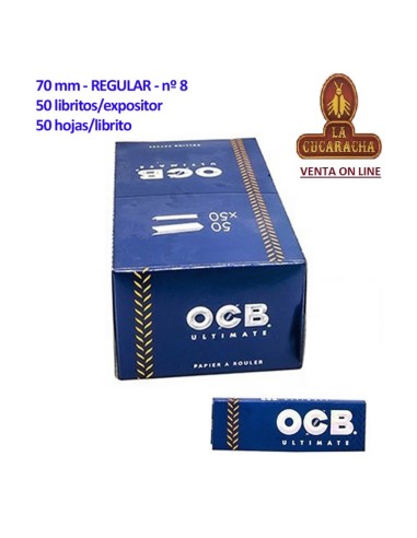 2 Cajas 50 libros 50 hojas papel liar OCB ULTIMATE 70mm.