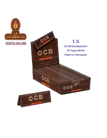 ocb VIRGIN-2 Cajas 25 libros 50 hojas papel liar 78mm.