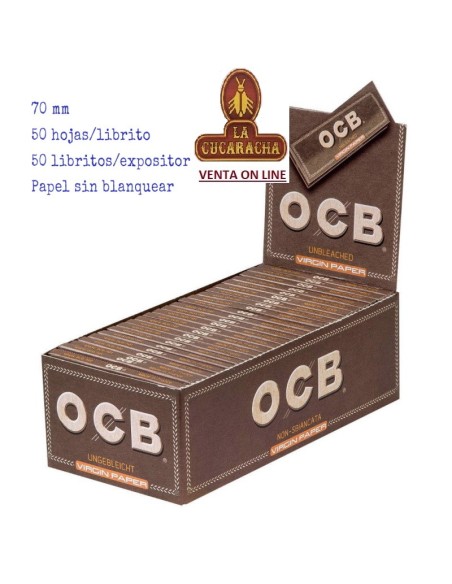 ocb VIRGIN-2 Cajas 50 libros 50 hojas papel liar 70mm.
