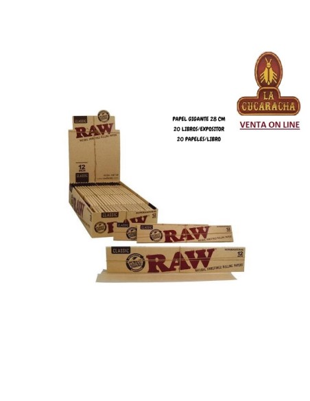 RAW-2 CAJAS 20 LIBROS 20 HOJAS PAPEL LIAR GIGANTE 28CM.