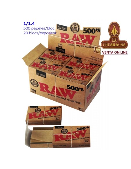 2 CAJAS 20 LIBROS 500 HOJAS PAPEL LIAR RAW 78MM.