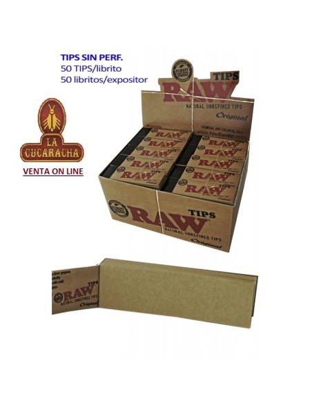 RAW-2 CAJAS 50 LIBROS 50 tips filtros carton liar sin perforar.
