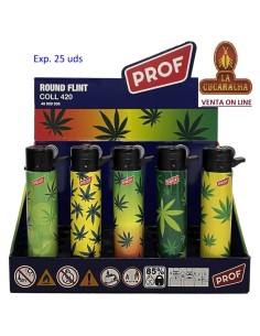 PROF-CAJA 25 ENCENDEDORES PIEDRA 5 MODELOS.