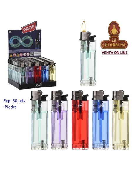 PROF-2 CAJAS 50 ENCENDEDOR RECARGABLE PIEDRA.