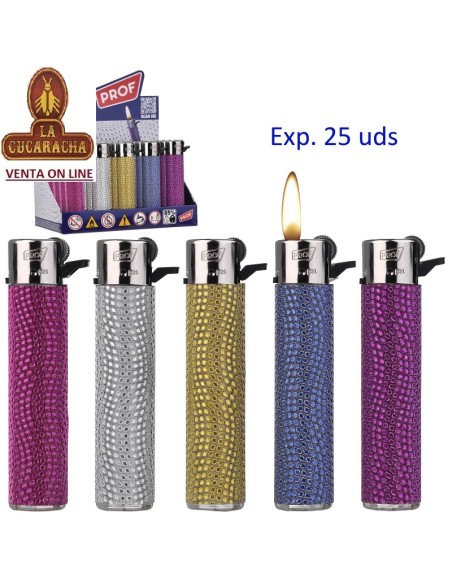 PROF-2 CAJAS 25 ENCENDEDOR Shiny refil RECARGABLE PIEDRA.