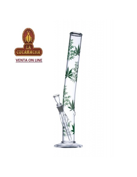 Bong cristal hojas 46cm.