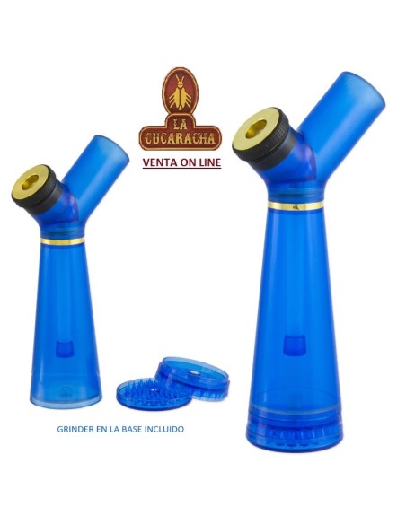 Bong acrílico 24cm. grinder en la base.