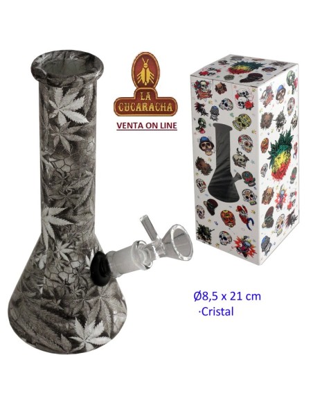 Bong cristal hoja 21cm.