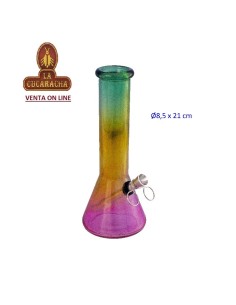 Bong cristal tricolor 21cm.