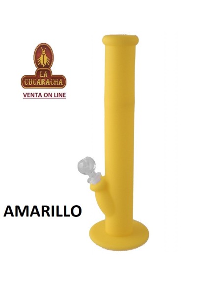 Bong silicona médica pipeta cristal Ø11 x 36cm.