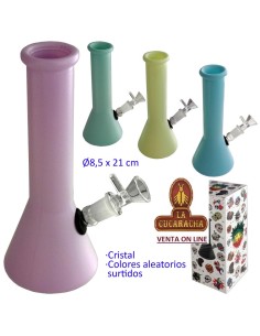 Bong cristal 21cm. colores...