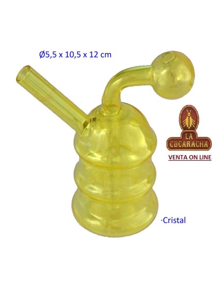 Bong cristal amarillo 12cm.