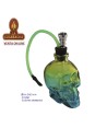 Bong cristal calavera colores aleatorios 6x14.5cm.