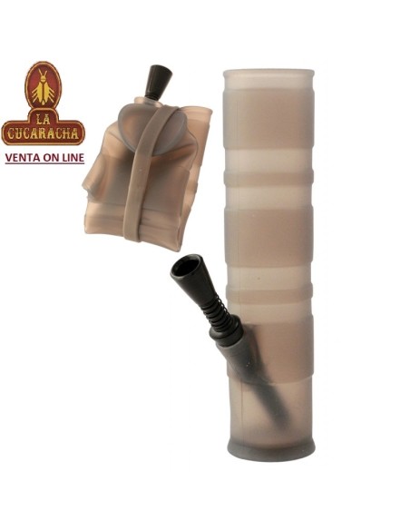 Bong plegable silicona sanitaria 20 cm. colores aleatorios.