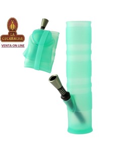 Bong plegable silicona sanitaria 20 cm. colores aleatorios.