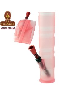 Bong plegable silicona sanitaria 20 cm. colores aleatorios.