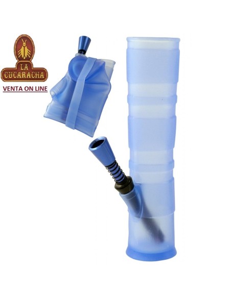 Bong plegable silicona sanitaria 20 cm. colores aleatorios.