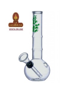 Bong cristal Hojas 17 cm.