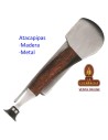 Atacapipas forma pipa cromo mate y madera.