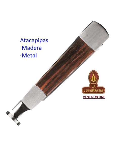 Atacapipas cromo mate y madera.