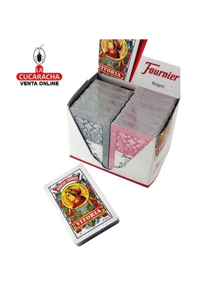 FOURNIER-Caja 12 Baraja española, nº12- 50 cartas, estuche celofán.