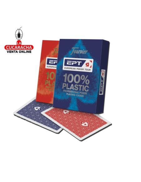 FOURNIER-Baraja Poker EPT Gold Edition Plástico.