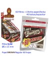 2-CAJAS 40 BOLSAS 60 FILTROS FINOS SMOKING Brown MAS LIBRITO PAPEL.