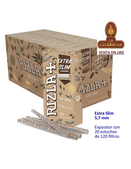 RIZLA-2 CAJAS 20 ESTUCHES 120 FILTROS PRECORTADOS extra finos.