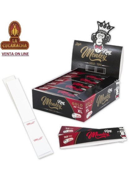 2 Cajas 40 libros MONKEY KING dobles 32 Gold XL Tips.