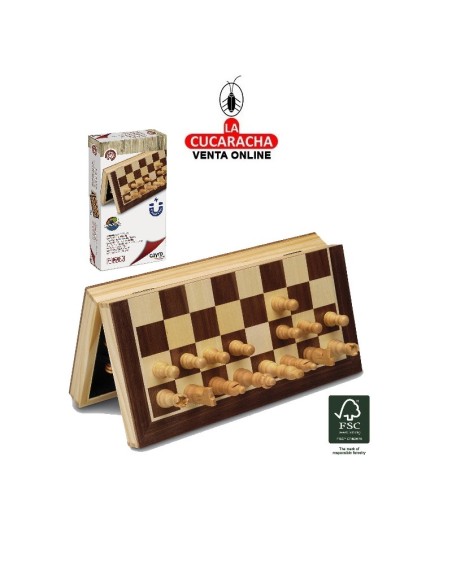 CAYRO-Ajedrez magnético marquetería.