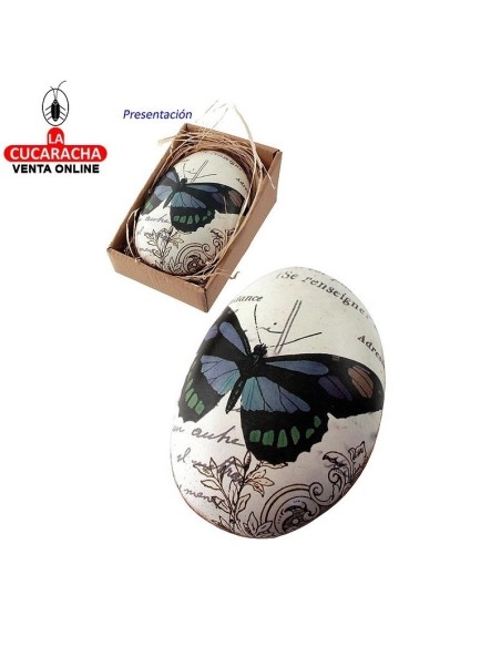 Pisapapeles en caja diseño «Mariposa verde-gris»