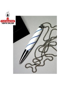 Bolígrafo regalo con cadena.