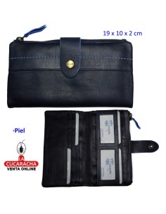 Billetero piel señora azul...