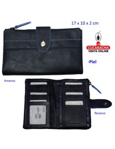 Billetero piel señora azul...