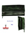 Billetero piel señora verde.