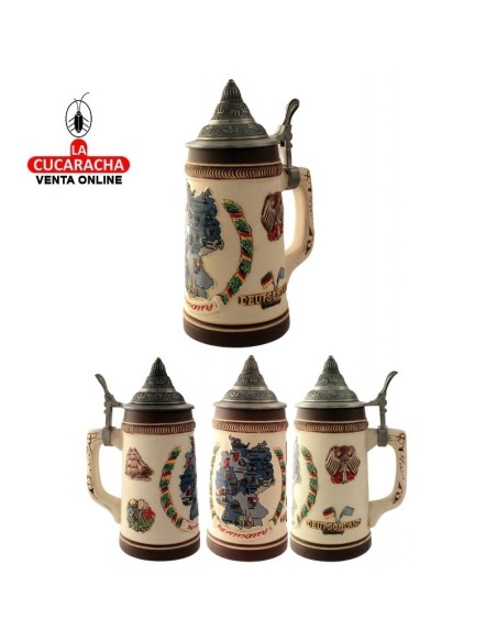 Jarra cerveza ceramica decorativa Mapa Alemania 750ml.