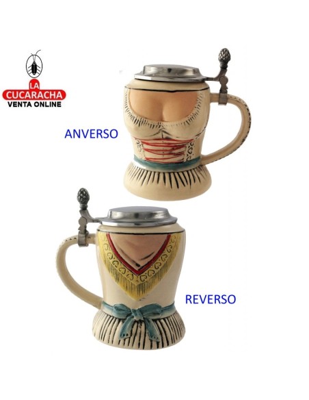 Jarra cerveza ceramica decorativa Talla 600ml.