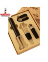Estuche 4 accesorios vino.