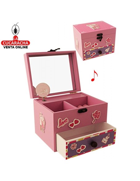 Joyero musical madera Love.